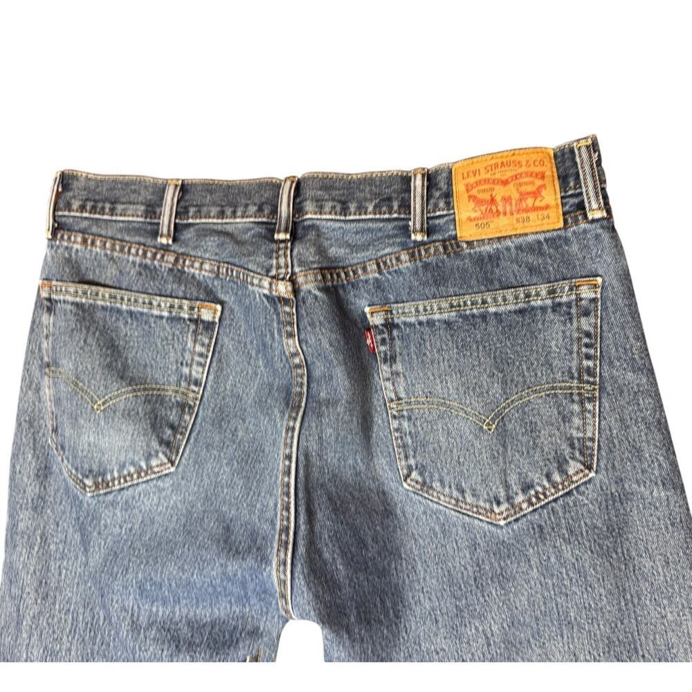 Levi's Mens 505 Regular Fit Jeans Medium Wash Size 38X34